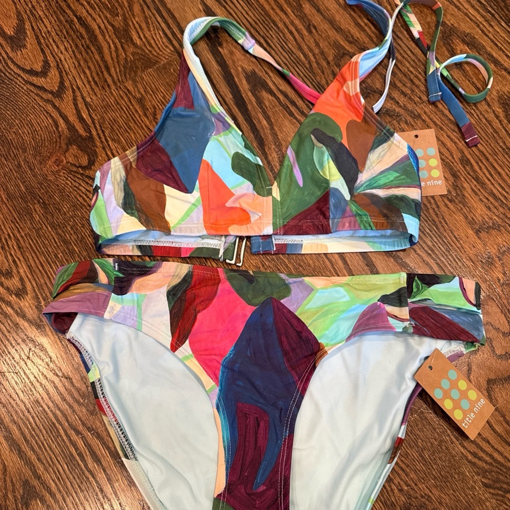 Multicolor Abstract Bikini Bottom